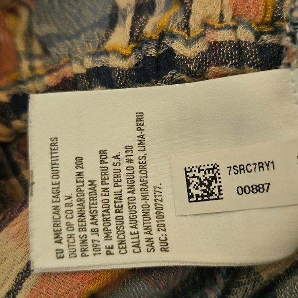 AMERICAN EAGLE Pink Paid Off-Shoulder Ruffle Baddie Crop Top XL - Picture 12 of 12